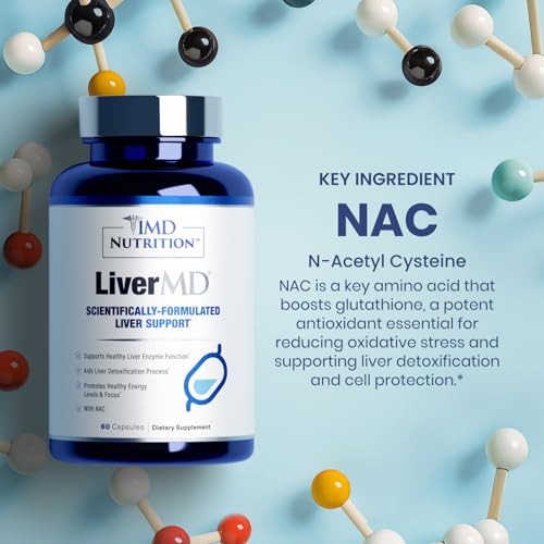 1MD Nutrition LiverMD - Liver Support Supplement | Siliphos Milk Thistle Extract & NAC - Supports Healthy Energy, Immunity & Overall Health - Liver Cleanse & Support | 60 Capsules - Image 6