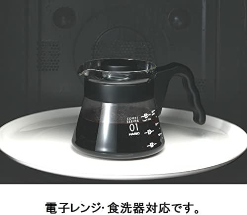 HARIO VCS-01B CD Cafetière serwer do kawy V60-01-450 ml, szkło, czarny