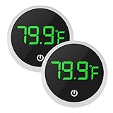 DWEII 2PACK LED Aquarium Thermometer - 5S Refresh Speed Touch Screen Fish Tank & Terrarium Water Temperature Test Digital Thermometer