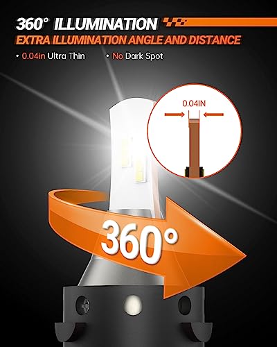 Image of SEALIGHT H13 LED Bulbs, L2 9008 24,000LM Super Brightness 6000K Cool White Bulbs, IP68 Waterproof, Plug and Play, 15000RPM Turbo Fan, 60000Hrs Lifespan, 1:1 Size Driving Bulbs, Pack of 2