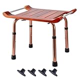 Teak Shower Bench Stool Chair Seat for Inside Shower Bath Sauna, for Elderly and Disabled