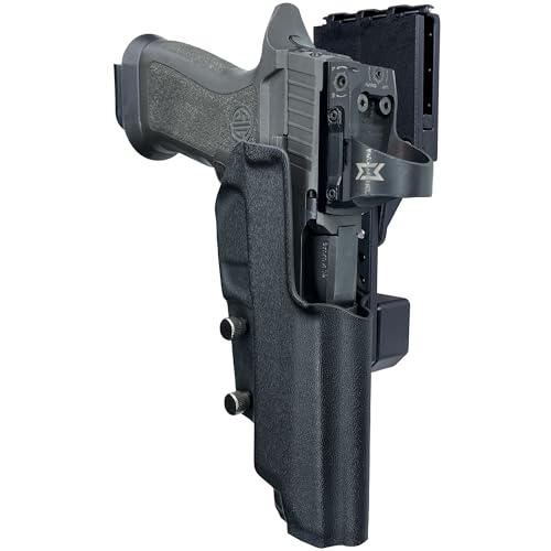 Pro Competition Holster fits Sig P320 Full Size, AXG Pro, M17, XFive, DH3, Spectre Comp, P320MAX (Right-Hand Draw, Black)