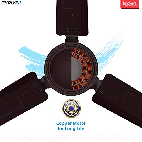 Hindware Snowcrest Thriver 1200mm Ceiling Fan (Umber Brown) - Image 8