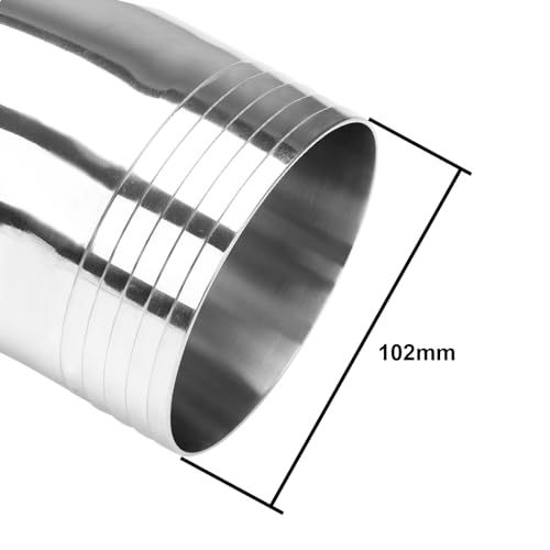 Image of DERNORD Sanitary Hose Barb Pipe Fitting 4 inch Tri Clamp (119MM Ferrule) 45 Degree Elbow Tube OD 4 inch /102MM