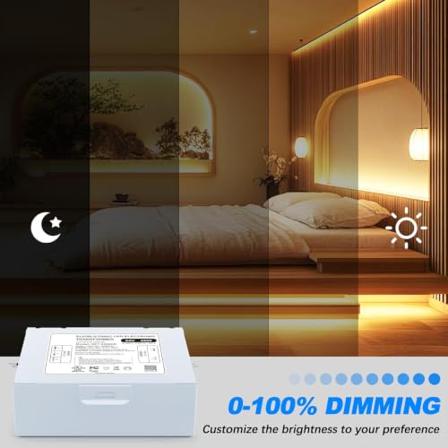 Image of UL-Listed Dimmable LED Driver 60W 24V with Removable Junction Box, Triac /ELV /MLV Transformer for LED and Halogen Lighting, Compatible with Lutron & Leviton Dimmers for Indoor /Outdoor Applications