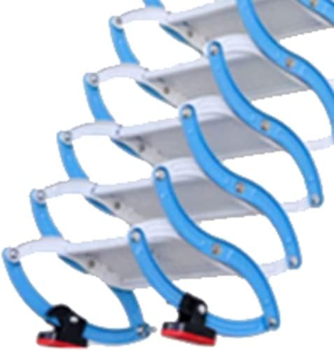 Attic Telescopic Ladder Durable Attic Telescopic Ladder Side Wall Mount Extended Step Ladders with Treads Fire Escape Folding Ladder Good Stability