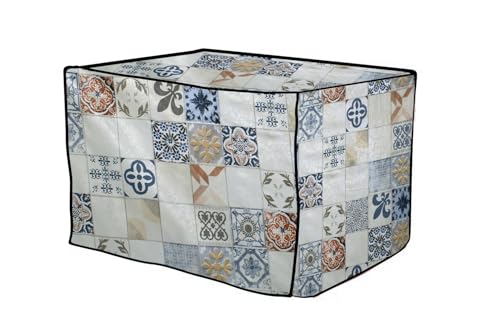 Image of The Furnishing Tree microwave oven cover compatible for IFB 25 Liters Convection 25BC3, Waterproof, Dustproof, Wipeable, Cover Size In CM: (43.5x30.5x25.4), Mosaic Pattern Cream