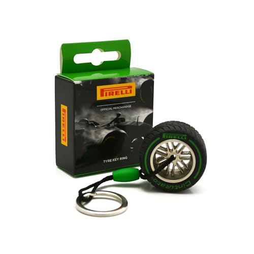 Llavero con rueda de goma Pirelli F1 verde accesorio de motorsport para colgar
