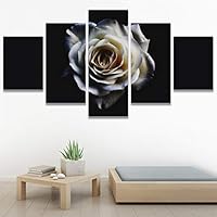 SIGNWIN 5 Panel Canvas Wall Art Flora Snapshot for Home Decorations Ready to Hang - 60