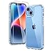 TAURI für iPhone 14 Hülle 6,1" mit Panzer Schutz Glas Folie, Schutz nach Militärstandard, [Anti-Vergilbung] Stoßfest Transparent Handyhülle - Durchsichtig