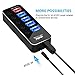 Powered USB Hub, atolla Aluminum 5-Port USB 3.0 Hub with 4 USB 3.0 Data Ports and 1 USB Smart Charging Port, USB Splitter with 5V/3A Power Adapter and Individual Switches