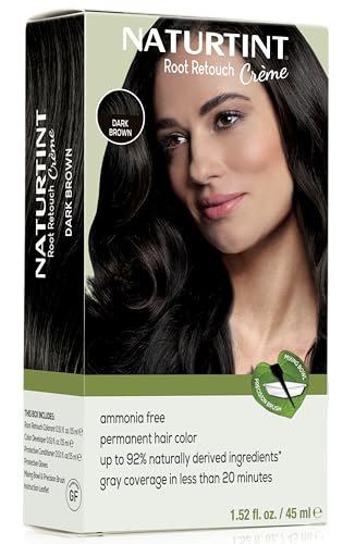 Naturtint Dark Brown Root Retouch Crème Permanent Hair Color – Ammonia Free, Conceal Grays, No Artificial Scent, 1.52 Fl Oz