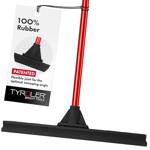 Tyroler Wet Room Floor Squeegee Heavy Duty | 45 Cm Head 100% Rubber | 4 Part 140 cm Long Handle Squeegee | Perfect Bathroom Squeegees and Shower Squeegees | Ideal for Any Surface