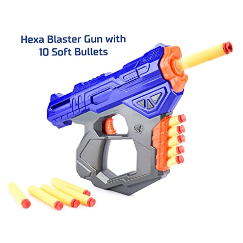 Image of Big Gun Toy with 10 Safe Soft Foam Bullets | Gun Toy | Gun Pistol | Game for Kids| Big Gun Toy for 8+ Years Kids