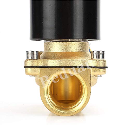 Image of Beduan Brass Electric Solenoid Valve, 1 /2 inch 12V Air Valve Normally Colsed for Water Air Gas Fuel Oil (Pack of 2)