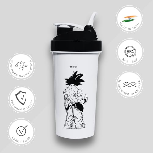 Image of Gym Shaker and Wrist Wrap Combo Dragon Ball Z edition | Wrist Wraps for Workout, Benchpress, Shoulder Press, Wrist Support | Shaker Bottle | Protein Shaker