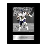 iconic pics Khalil Mack Signed Mounted Photo Display #02 Printed Autograph Picture Print