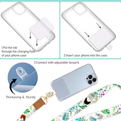 Image of Piefly Cell Phone Lanyard Crossbody Wrist Strap Adjustable for Women Leaf | Travel Daily Cruise, Around the Neck, Hands-free, Universal, Fit Keys ID badge, Accessories, Compatible with Most Smartphones