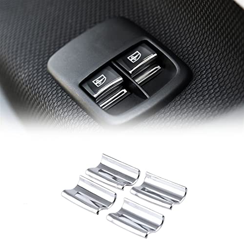 Autocollant lève-vitre Smart Forfour Fortwo 453 patch décoratif bouton intérieur argent