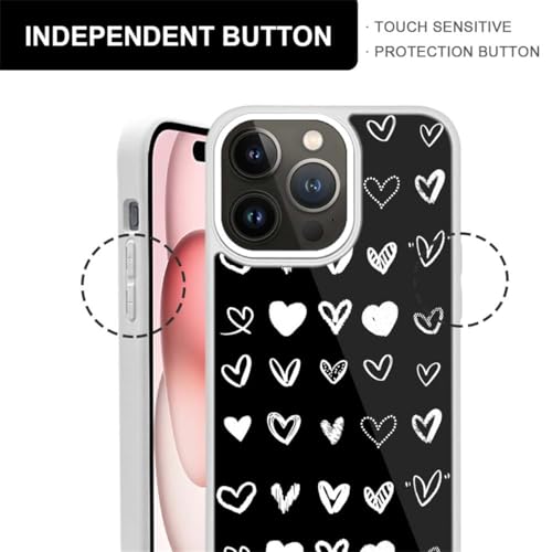 Coque iPhone 14 Pro Max antichoc : finies les rayures avec ce boîtier cœur noir - 3