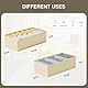 Homsorout Schubladen Organizer Kleiderschrank Organizer - Faltbare Aufbewahrungsbox Stoff Schubladen Ordnungssystem Unterwäsche Organizer für Hosen, Kleidung, Socken, 4 Stück Beige
