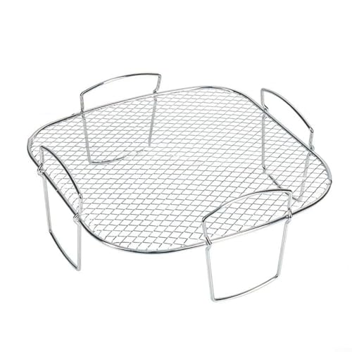 Estante de acero inoxidable fácil de limpiar para freidoras de aire, sin diseño, garantiza un mantenimiento rápido después de su uso