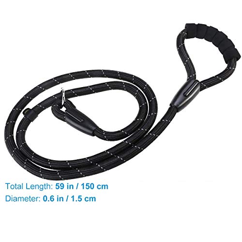 CN-Culture Collier réfléchissant pour chien pour course à pied, marche, randonnée, laisse d'étranglement durable, poignée en éponge