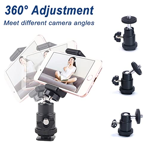 Universal Camera Flash Hot Shoe Mount Adapter Phone Tripod Holder Clip Cold Shoe Adjustable Clamp For Dslr Camera Bracket Camcorder Ring Light, For Canon Nikon Sony, For Iphone Photography Vlogging #TOP3