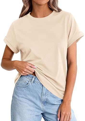 Image of PRETTYGARDEN Womens Summer Tops Short Sleeve Shirts