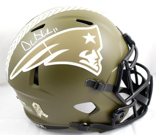 Drew Bledsoe Autographed Patriots F/S STS Speed Helmet - Beckett W Hologram White