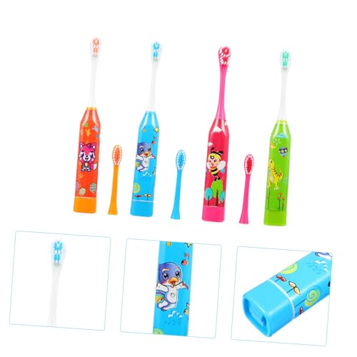 Gatuida 4stücke Schallwellen Elektrische Zahnbürsten Für Automatische Farbenfrohe Designs Für Effektive Zahnreinigung Und Gesunde Zähne – Bild 8