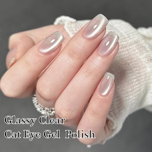 Esmalte gel con imán efecto holográfico 15ML blanco transparente miniatura 3