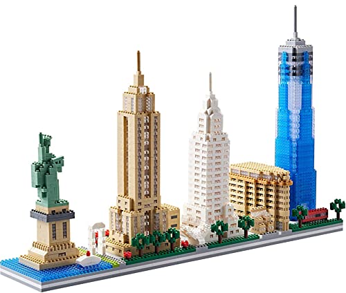 BIDIUTOY Architecture New York City, New York Skyline Model Kit, with 3452 pcs Micro Mini Blocks, Collection Building Set Architectural Model Toys Great Gifts for Kids and Adults -  8013
