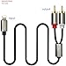 DUOYUTING RCA Audio Cable, iOS Phone to 2 Male RCA Stereo Audio Y-Adapter for iPhone/Sound Box/Amplifier/Home Theater etc. (6.2ft)