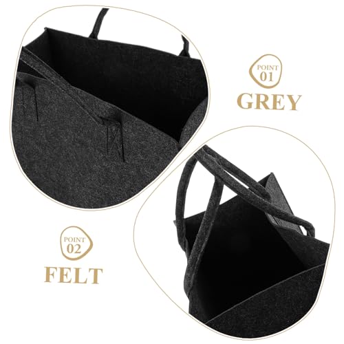 Veemoon Kaminholzträger Großer Holzträger Wiederverwendbare Aufbewahrungstasche Brennholzträger Tragetasche Aus Brennholzschleuder Einkaufstasche Aus Filz Holztragetasche Gefühlt Pack – Bild 10