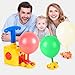 TODKISS Balloon Launcher Toy Set, Balloon Pump Rocket Launcher with 20 Balloons and 2 Balloon Powered Car Toys, Spaceship Toy, Astronaut Figure, Crab Race Car Toy for Kids 3 4 5 6 7 Years Gifts