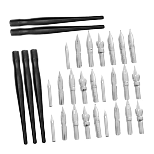 DIYEAH 5 Pack Dip Pen Set for Calligraphy Drawing Manga Pens Replacement Nibs for Writing