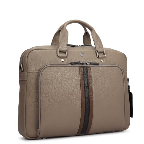 Image of Da Milano LeatherLaptop Bag for Men & Women | Laptop Messenger Bag | Fits Up To 15 inch Laptop | Ideal for Office Purpose (10122)