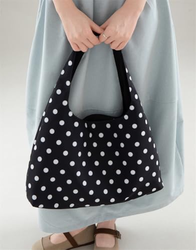 Bolso Tote de lunares para mujer, grande y slouchy miniatura 3