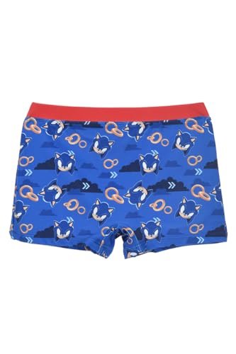 Sonic The Hedgehog Bañador para Niño, Sonic Shorts de Baño Boxer, Bañador de Natación Infantil, Talla 3 Años, Rojo