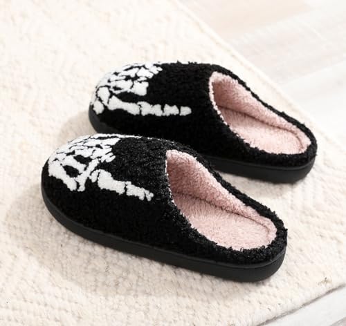 Image of LNERIP Slippers Winter Womens Mens Fluffy Plush Slippers Animals Cute Cartoon House Slippers Cuddly Warm Shoes Indoor Outdoor Girls Women