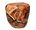 Brillibrum Designerski taboret z drewna tekowego, okrągły, masywny, rustykalny, naturalny, stołek Teak Wood Stool Pure Nature, ciężki taboret korzeń teakowy, stolik pomocniczy (duży: wys. 35 cm x Ø 40 cm)
