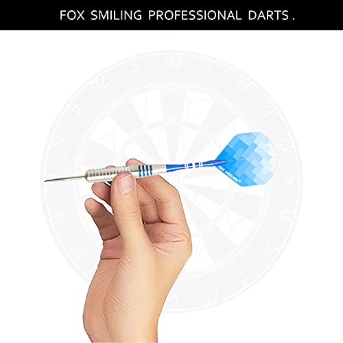 Foto von FOX SMILING Dart Flight Set 120 Stück Profi Dartflight Klassisch PET Dart Flyer Zubehör 20 Verschiedene Typen Dartpfeile Flights Dartflys