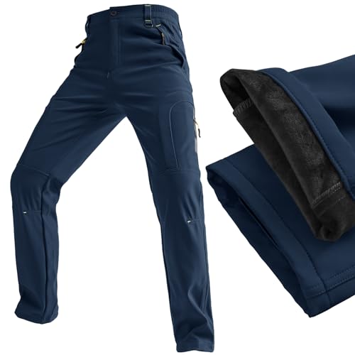 Toomett Men's hiking Snow Pants Skiing Winter Insulated Fleece lined Outdoor Water Repellent camping,walking,fishing4