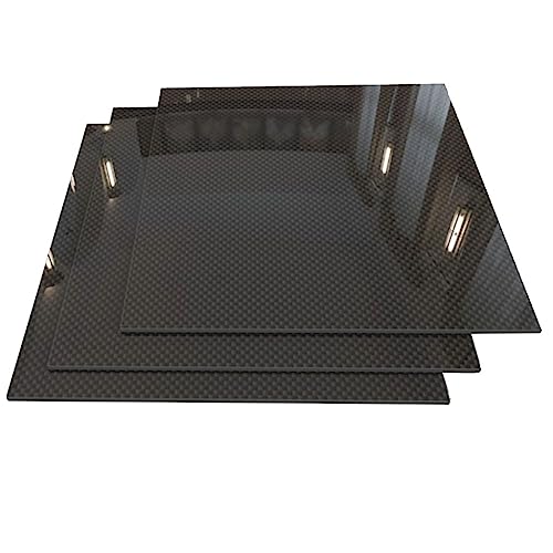 Goanilad 1pcs 125×75Mm 3K Carbon Plate Panel Sheets, Thickness 0.25mm 0.5 1 1.5 2 3 4 5 6mm Twill Matte Carbon Fiber Board(2mm)