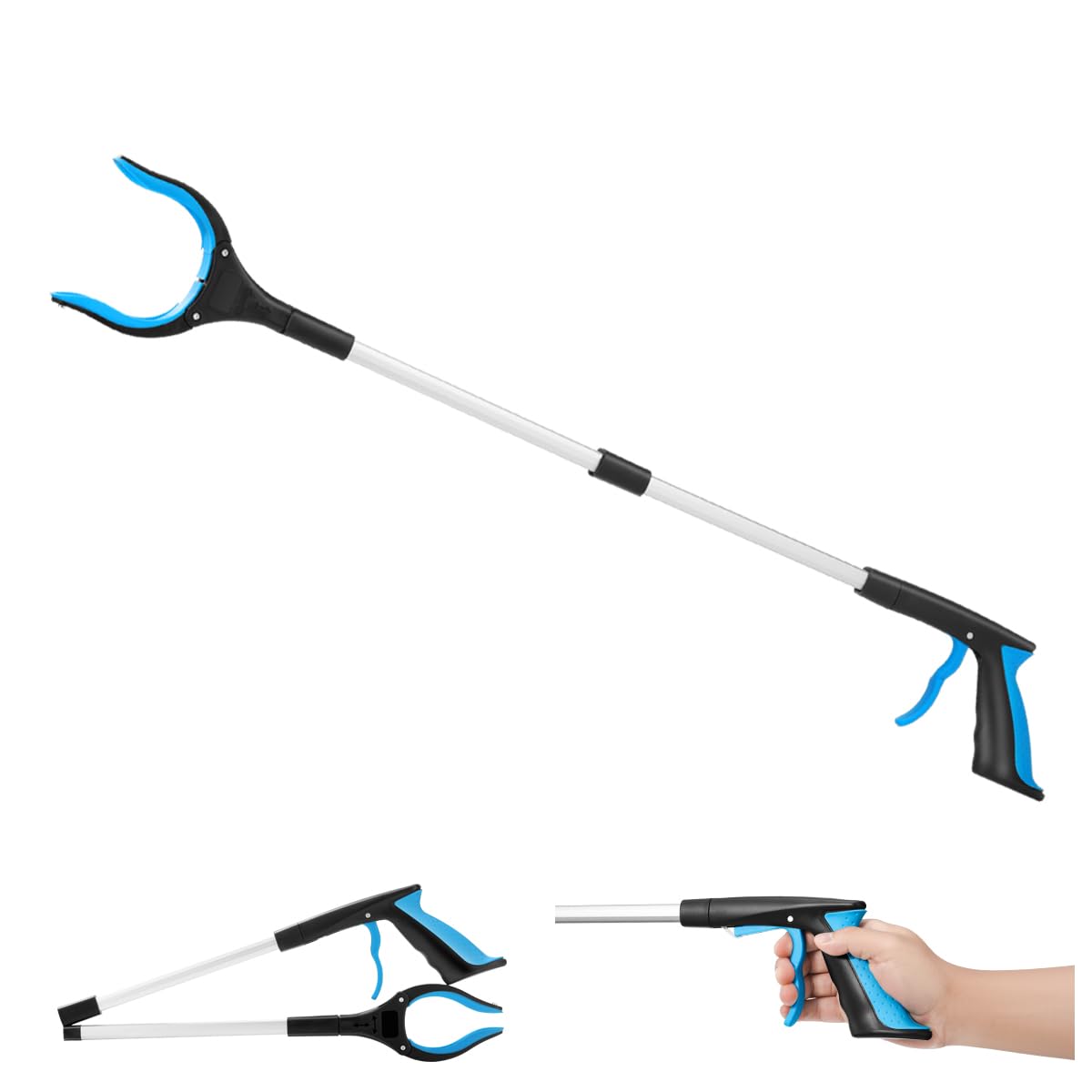 81.3 cm Grabber Reacher Składany Aluminiowy Ciężki Trwały Lekki Chwytak Ręczny dla Starszego Asystenta Reachingu (1)