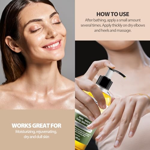 Image of PHATOIL Rosemary Body Oil After Shower with Pump, 260 ml (8.8 fl.oz) Premium Quality Massage Oil Body Oils for Dry Skin, Rosemary Oil for Hair, Blends of Natural Plant Oils and Essential Oils