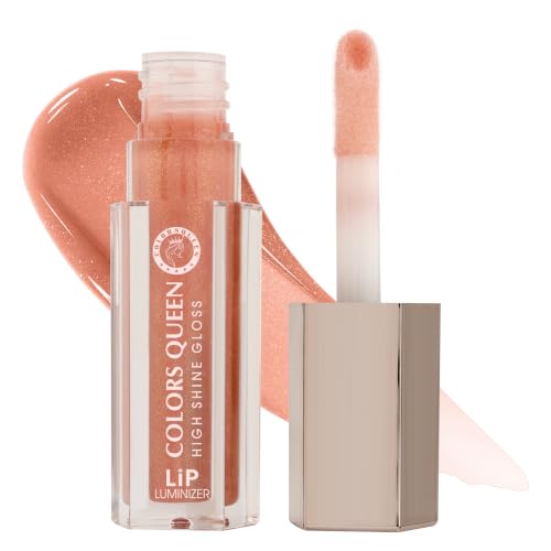 Image of Colors Queen Lip Luminizer Lip Gloss for Women | Hydrating & Glass Shine Finish | Highly Pigmented, Lightweight & Non-Sticky Formula | One Stroke Application | Long Lasting Lip Gloss Infused with Shea Butter (13 - Fairy Gloss, 9ml)