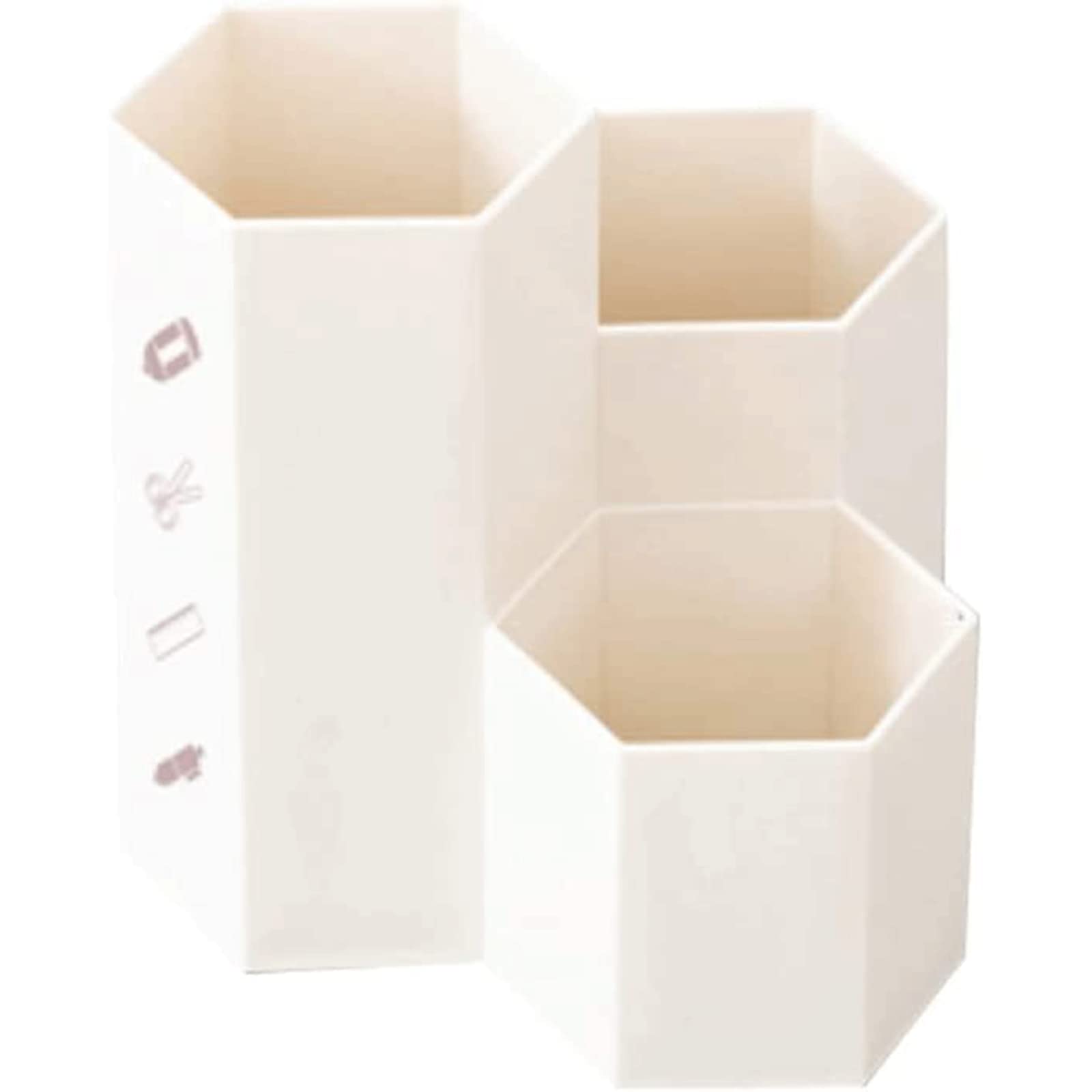 OLOTU Durable Portalápices Hexagonal, Cubo de brochas de Maquillaje Duradero multifunción, portalápices Creativo de Gran Capacidad para Oficina y hogar Portalápiz