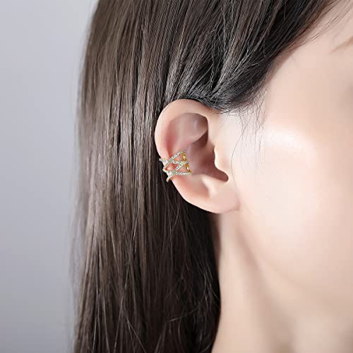 14K Gold Moissanite Earrings, No Pierced Clip Earrings, For Wife,Girlfriend's Birthday,Christmas And Other Holiday Jewelry Gifts3